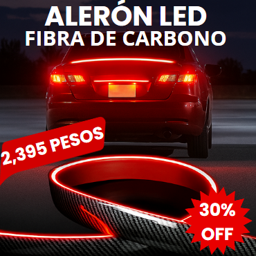 Alerón LED Fibra de Carbono | Para Baúl
